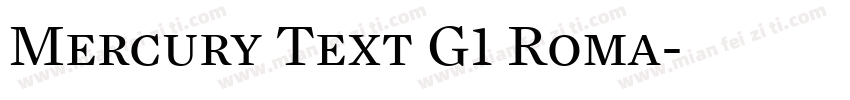 Mercury Text G1 Roma字体转换
